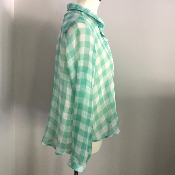 🌟2XHP🌟Free People Boxy Gingham Check Top - Picture 4 of 7